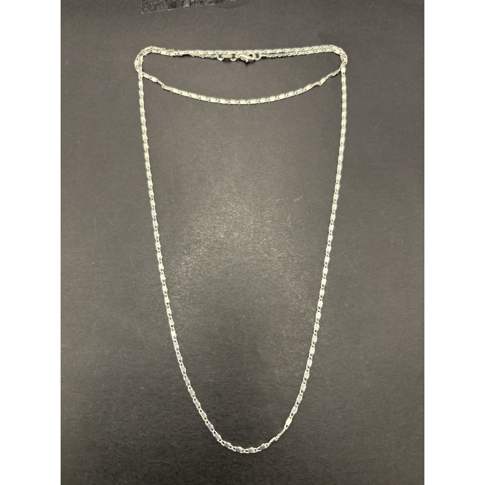28" Sterling Silver Link Chain Necklace 1.6MM 4 Grams H18